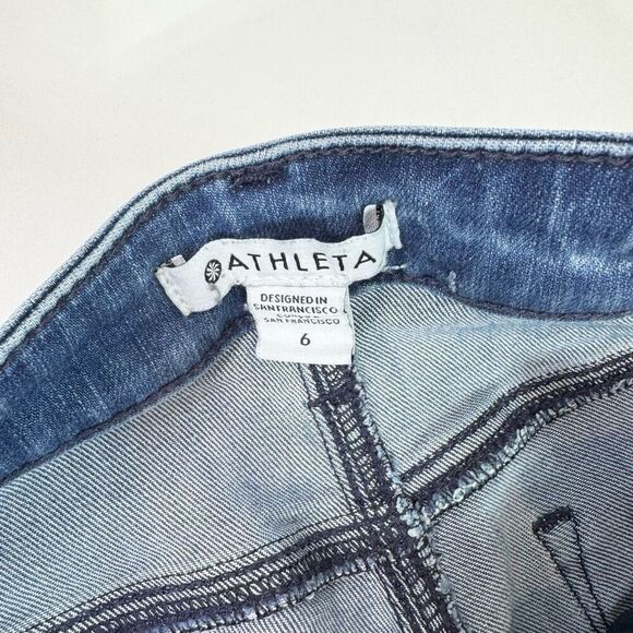 Athleta Jeans Womens 6 Sculptek Medium Wash Denim Fall Comfort - Picture 3 of 9